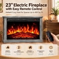 thumbnail image 4 of CHITOOMA 1400W Electric Fireplace TV Stand TV Console with 23″ Fireplace for up to 75 inch TVs with Adjustable Shelves,Grey, 4 of 10
