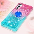 thumbnail image 5 of Clear Case for Samsung Galaxy A24 4G with Kickstand for Girls Women, Liquid Glitter Sparkle Bling Cute Case Gradient Quicksand Cover for Samsung Galaxy A24 4G JB Powder Blue, 5 of 16