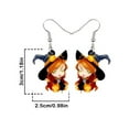 thumbnail image 3 of SUSHANG Witch Earrings Love Acrylic Halloween Witch Pumpkin Earrings Large Long Pendant Womens Girls Holiday Jewelry Gift Charms, 3 of 9