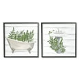 thumbnail image 2 of Stupell Industries Rustic Botanical Herbs Bathroom Sink Bathtub Ferns Framed Wall Art, 24 x 24, Design by Kim Allen, 2 of 5