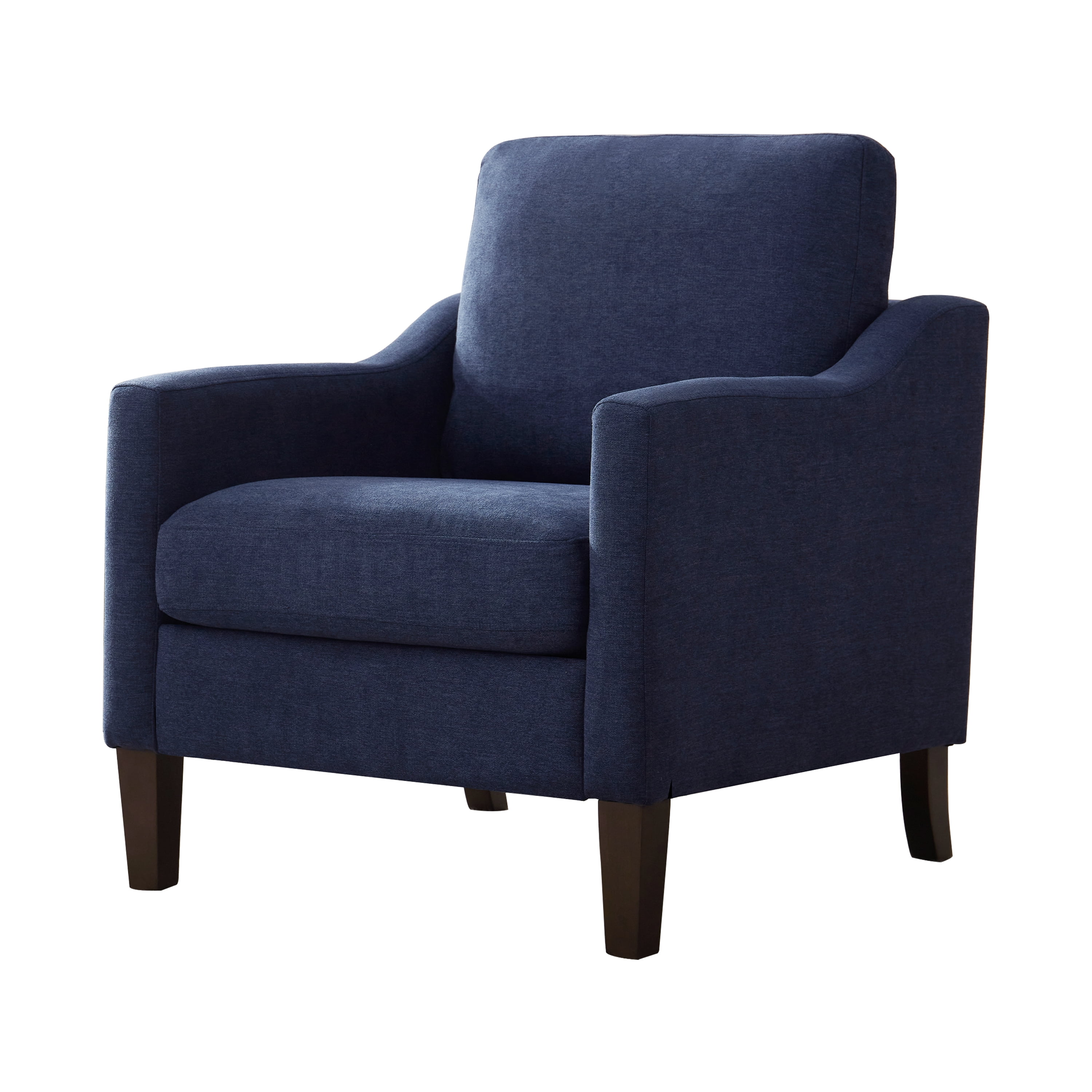 Vknow Furniture Mid Century Modern Upholstered Accent Chairs Set of 2 for Living Room, Blue
