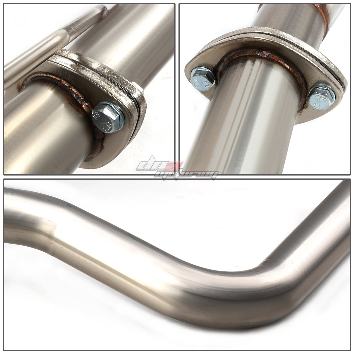 DNA Motoring For 1992-2000 Honda Civic 2DR 4DR 4.5" Muffler Tip Catback Exhaust System