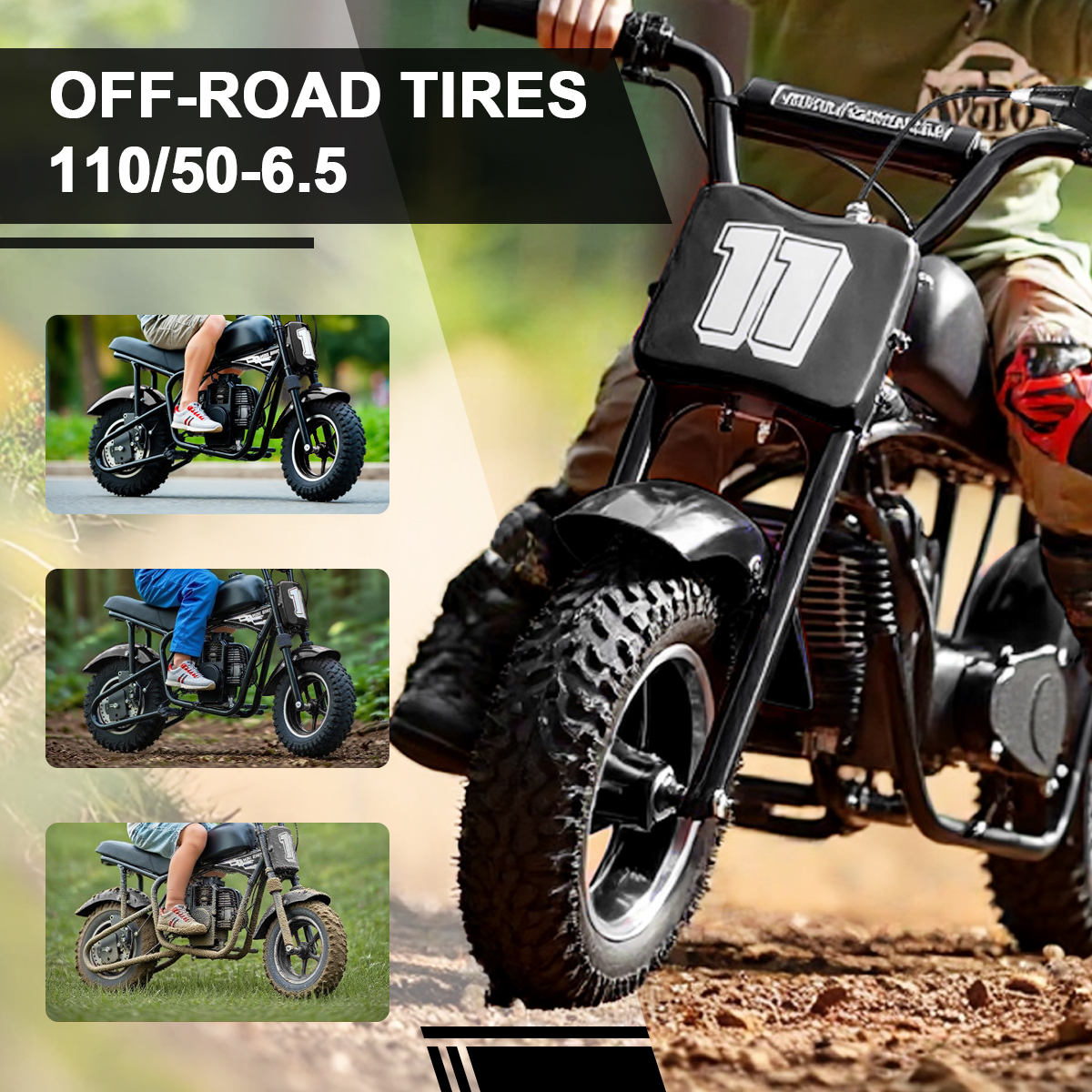 TOXOZERS Dirt Bike,50cc 2-Stroke Mini Bike for Age 8+,Kids Motor-cycle with 20 MPH Speed,180 lbs Capacity