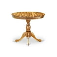 thumbnail image 3 of Pemberly Row Antique Wood Dining Table with Pedestal Legs in Natural, 3 of 4