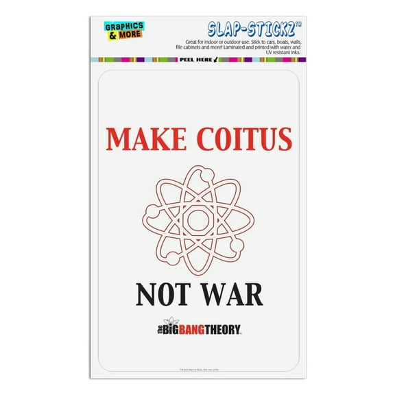 Big Bang Theory Make Coitus Not War Home Business Office Sign