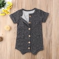 thumbnail image 2 of Franhais Newborn Baby’s Short Sleeve Jumpsuit Summer Fashion Round Neck Single-breasted Romper, 2 of 6