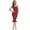 Claret, variant on BEAUKEY Women Mermaid Strapless Slash Neck Knee Length Female Bandage Dress Patchwork