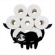 thumbnail image 4 of Soporte de Papel Higiénico de Perezoso de Metal Duradero, Portarrollos Montado en la Pared, Almacenamiento de Papel Negro, para Decoración de Baño, 4 of 5
