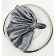 thumbnail image 5 of Fennco Styles Silver Satin Cloth Napkins 20" W x 20" L, Set of 4 - Solid Color Dinner Napkins for Wedding, Banquets, Special Events, Holiday and Christmas Décor, 5 of 5