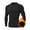 Black, variant on Mens Thermal Compression Shirt Lined Long Sleeve Thermal Shirts Athletic Base Layer Top Cold Weather Gear
