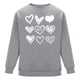 thumbnail image 4 of Amzcrzy Sudadera Para Hombre, Con Estampado De Corazones, Informal, De Manga Larga Y Cuello Redondo, Con Capucha, Color Gris, 3Xl, 4 of 6