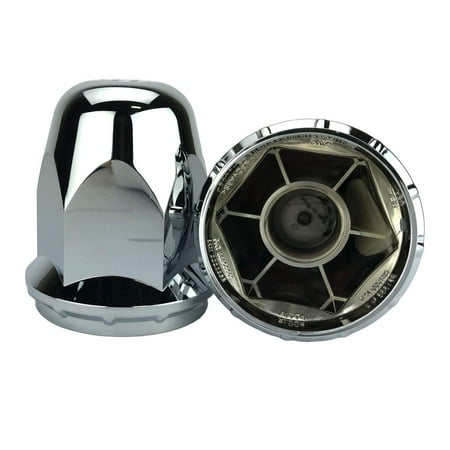 ALCOA 33mm Chrome Direct Screw On Hex Lug Nut Cover with Flange for hub Covers