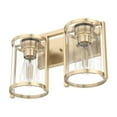 thumbnail image 5 of Hunter - Astwood 2-light Alturas Gold, Medium Size Vanity Light, Dimmable, Caged Style, for Bedrooms, Dining, Living Rooms - 48001, 5 of 8