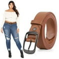 thumbnail image 3 of JASGOOD Leather Belts for Women Plus Size Brown Belt for Jeans Pants Dresses, 3 of 9