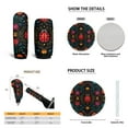 thumbnail image 6 of Yuyamidu 15pcs Ladubug Car Seat Cover Full Set with Floor Mats Colorful Flower Steering Wheel Cover Seat Belt Covers Cup Coasters Handbrake Cover Set, 6 of 6