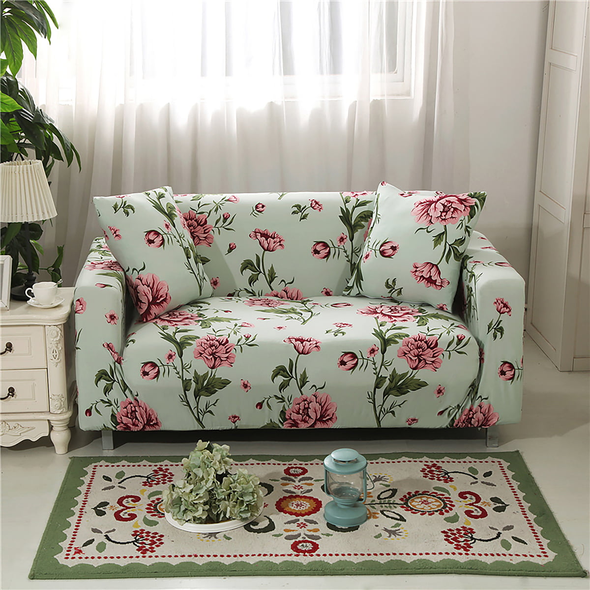 Details about   Floral Sofa Cover Sectional/Corner Slipcover Elastic Stretch Fit Fabric 1-4 Seat 
