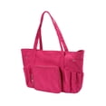 thumbnail image 3 of Bolsa de almacenamiento para lanas, bolso de hombro tejido, regalo para principiantes, organizador de hilo resistente, multifunción para accesorios de Rosa, 3 of 8