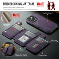 thumbnail image 2 of Allytechgroup 2 In 1 Wallet Case for Apple iPhone 14 Plus, Compatible with Mag-safe Detachable 7 Cards Holder RFID Blocking Shockproof Premium PU Leather Phone Case Cover for Women Men, Purple, 2 of 10