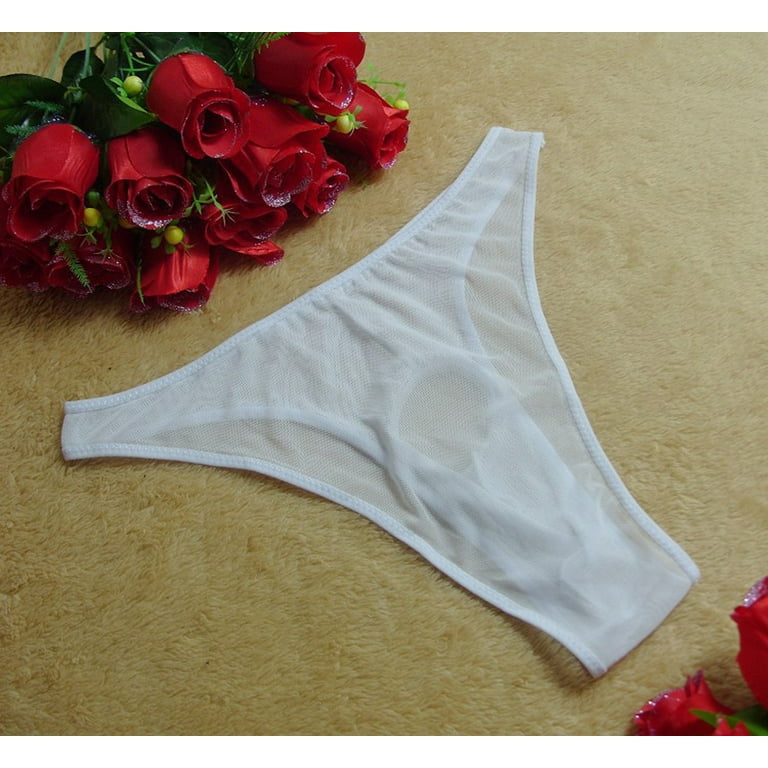 panties for women Sexy Underwear Men Passion T-back perspective Gauze Hole  Underpant 