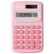JVBTVB Portable Mini Calculator for Girls - 4X2.5In Compact Size, Large 8-Digit Lcd Display, Solar & Battery Powered, Cute Candy Color - Back to School Essential