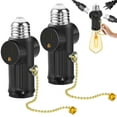 HAOAN 3 Prong Light Socket Adapter, E26 Light Bulb Outlet Adapter ...