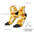 thumbnail image 6 of Pofeuu White Marble Pattern Sunflower Print 30cm Socks, Adult Running Hiking Socks for Youth and Adult, 6 of 7