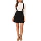 thumbnail image 2 of Falda de tirantes ajustable con dobladillo de volantes de INSPIRE CHIC para mujeres XS Negro, 2 of 7