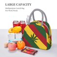 thumbnail image 3 of Insulated Lunch Tote Bag Jamaican-Flag-Leaf Lunch Bag for Women Men Light Grey, 3 of 7