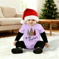 thumbnail image 3 of Gelikeya Christmas Baby Boy Girl Outfit Long Sleeve Pajamas Baby Sleepers Toddler PJs Outfit Jumpsuit Bodysuits (A01 Purple, 6-9 Months), 3 of 4