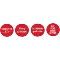 thumbnail image 2 of Darling Souvenir 190 Pcs Retirement Party Theme Stickers for chocolate Candy Labels-Red, 2 of 2