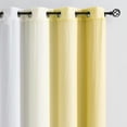 thumbnail image 4 of Junvictex Blackout Curtains Bedroom Double Layer Drapes in White & Yellow Ombre,52"Wx84"L,4pcs, 4 of 6