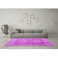 thumbnail image 3 of Ahgly Company Indoor Rectangle Oriental Purple Modern Area Rugs, 2' x 4', 3 of 4