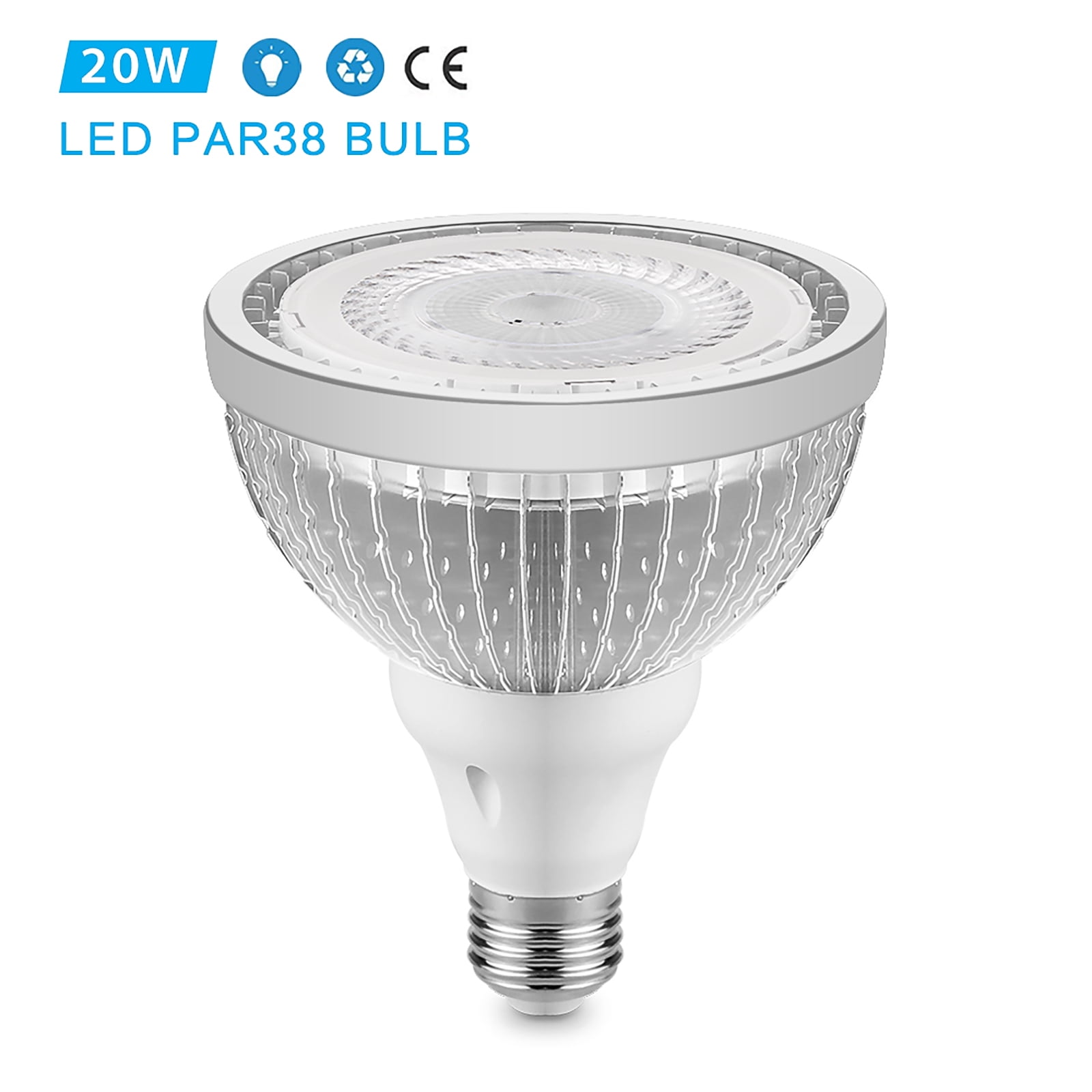 Toma 20W E27 COB LED PAR38 Spotlight Bulb Lamp Degree Beam Angle 6000-6500K 85-265V - Walmart.com