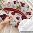 thumbnail image 4 of Twin Sze Fitted Sheet Set - Cherry 2 Piece Bedding Sets 16" Deep Pocket Fitted Sheet with 1 Pillowcase, Vintage Watercolor Purple Red Fruits on Linen Brushed Microfiber Hotel Luxury Bed Sheets, 4 of 9