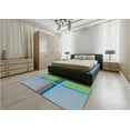 thumbnail image 5 of Ahgly Company Machine Washable Indoor Rectangle Transitional Grayish Turquoise Green Area Rugs, 5' x 7', 5 of 7