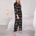 thumbnail image 4 of Ocsxa Women 2 Piece Floral Pajamas Lounge Set Mardi Gras Fleur De Lis Loungewear, 4 of 9