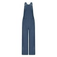 thumbnail image 5 of LEBONYARD Women's Jumpsuit with Straps in Loose Fit,Corduroy Overalls for Women Barrel Wide Leg Bib Corduroy Pants Women Adjustable Romper Jumpsuit with Pockets Navy L, 5 of 8