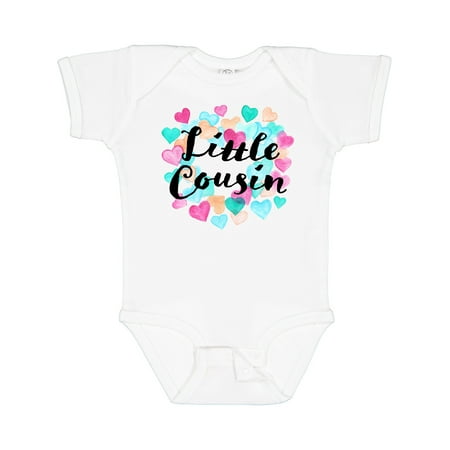 

Inktastic Little Cousin Hearts Gift Baby Boy or Baby Girl Bodysuit