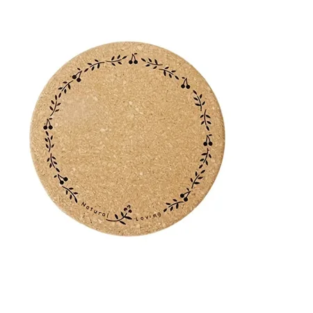

5 Pack Round Cork Insulated Mat Thickened Placemat