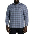thumbnail image 2 of True Nation by DXL Men's Big and Tall Plaid Rolled-Sleeve Sport Shirt Blue Wine 7XL, 2 of 6
