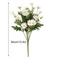 thumbnail image 2 of Ramo de flores artificiales, hojas de simulación, flores, decoración floral, hogar, boda, fiesta, planta falsa, blanco Methold HA8310-03B, 2 of 6