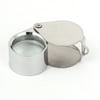 Unique Bargains Silver Tone 30 x 21mm Folding Jewelry Loupe Magnifying Glass Magnifier