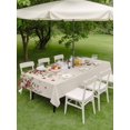 thumbnail image 3 of Outdoor Tablecloth with Umbrella Hole and Zipper, Valentine's Day Rectangle Table Cloth 60x120 Inch Waterproof Tablecloth, Watercolor Roses Leaves Flowers Spring Beige Picnic Table Cover for Patio, 3 of 7