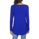 thumbnail image 1 of Top De Mujer, Blusa De Manga Larga Con Volantes De Color Puro De Poliéster Elástico Para Mujer, Cuello Redondo Para El Trabajo ANGGREK No, 1 of 5