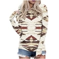 thumbnail image 3 of TaTaai Womens Casual Long Sleeve Hoodie Retro Floral Print Pullover Loose Fit Vintage Style Tunic Top for Daily Wear Gift, 3 of 5