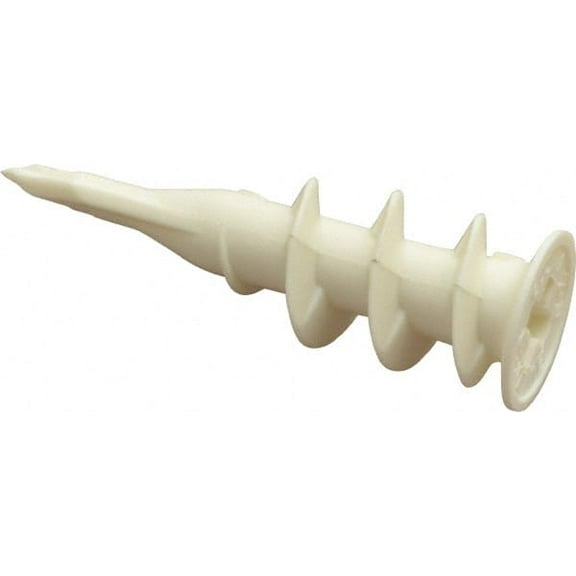 Wall Anchor, 1 5/8 in L, Nylon, 50 lb Tension Strength, 100 PK