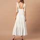 thumbnail image 3 of Vestido con escote en V, tirantes ajustables y dobladillo fluido con estampado de lunares - Blanco, talla S Summer Chic, 3 of 5