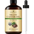 thumbnail image 1 of Handcraft Blends Aceite de ricino orgánico prensado en frío en botella de vidrio - 4 onzas líquidas - puro y natural - Aceite de grado premium para el crecimiento del cabello, pestañas y cejas - Ace, 1 of 1