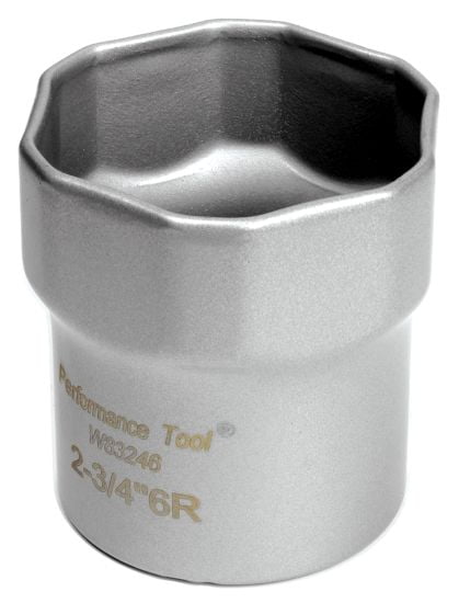 PERFORMANCE TOOL W83246 1/2" DRIVE LOCK NUT SOCKET 2-3/4" ROUNDED 6 POINT