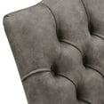 thumbnail image 6 of Weston Home Ridgemere Light Distressed Natural Finish Polished Microfiber Tufted Dining Chair, Gray Polished Microfiber, 6 of 8